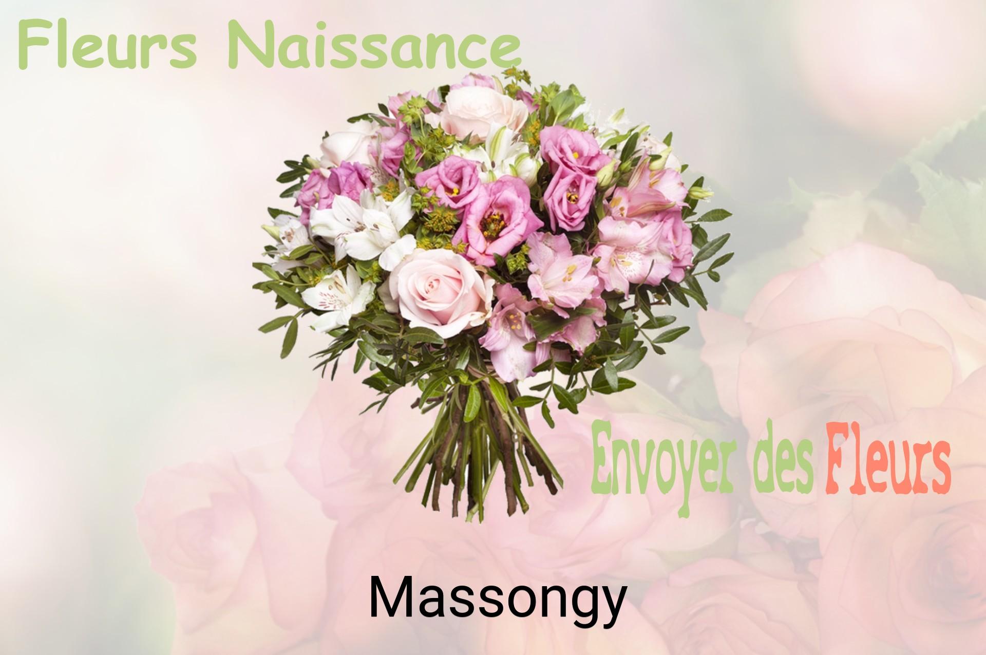 Bouquet de fleurs de naissance livré à Massongy