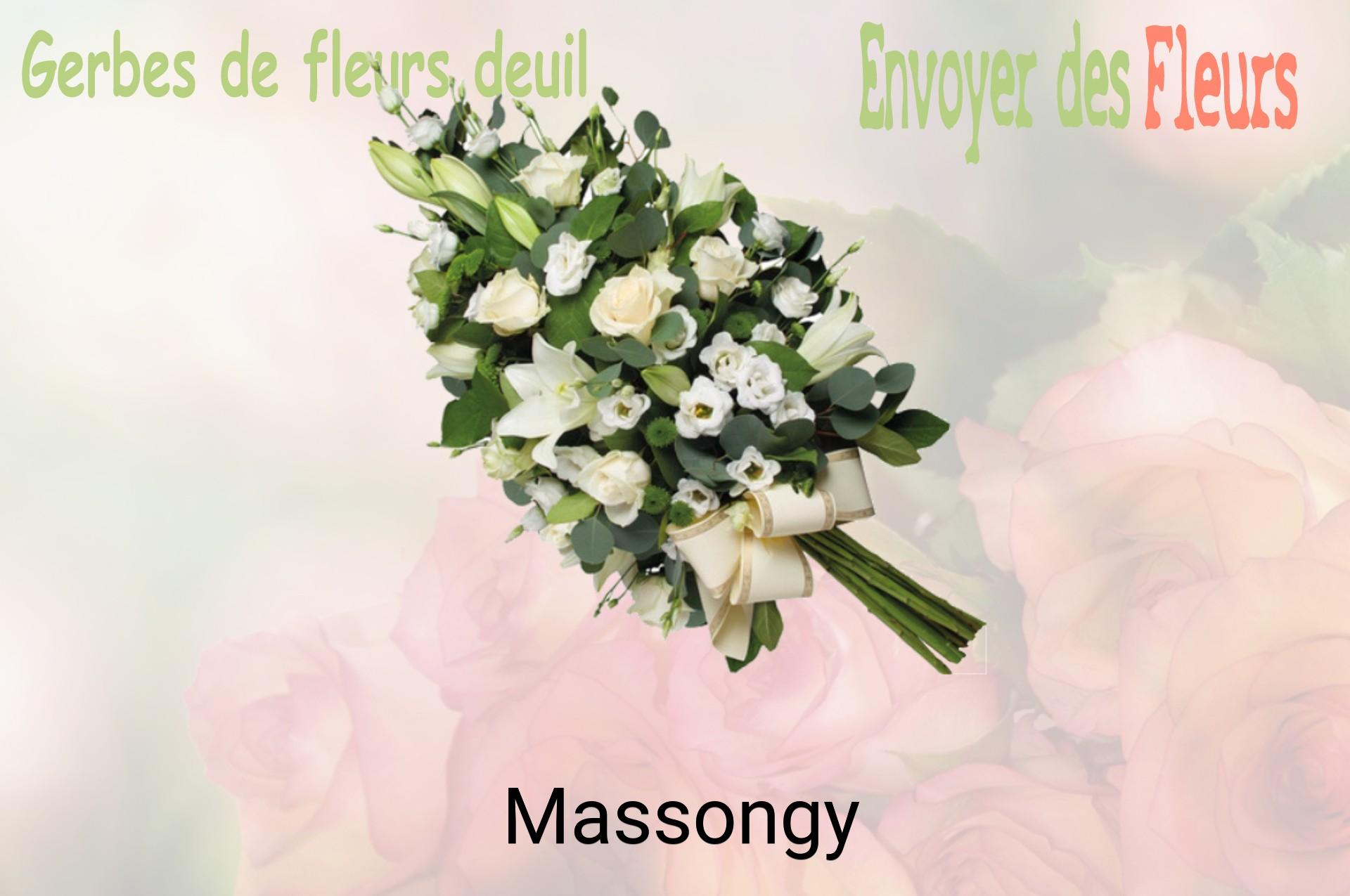 Gerbe de fleurs de deuil livrée à Massongy